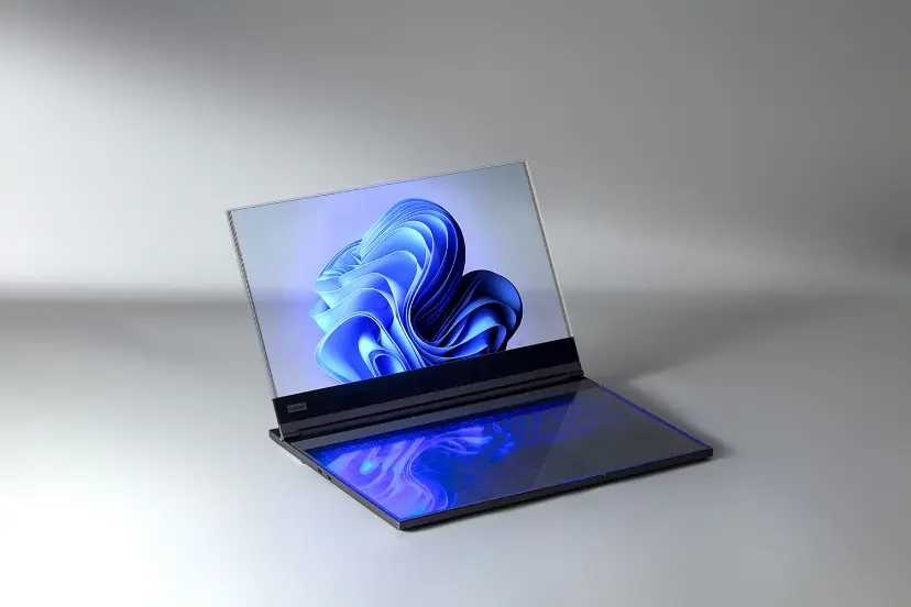 لنوو از لپ تاپ شفاف ThinkBook Transparent Display رونمایی کرد