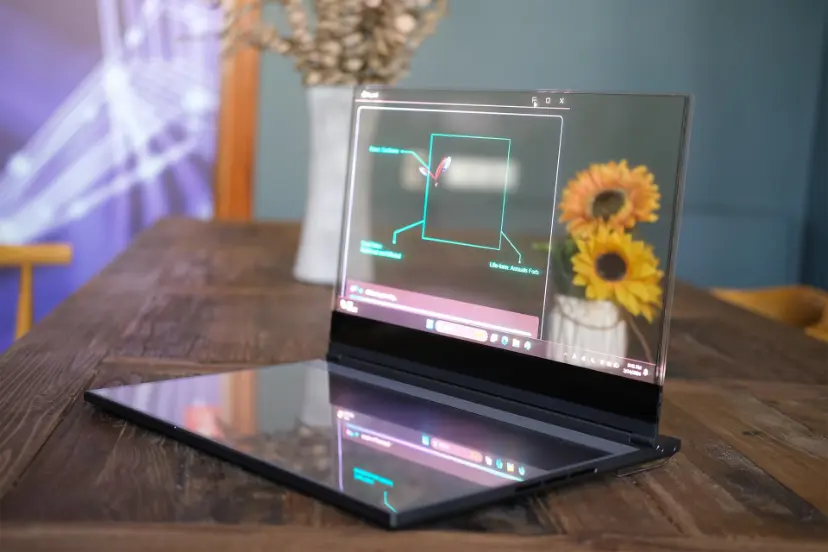 لنوو از لپ تاپ شفاف ThinkBook Transparent Display رونمایی کرد
