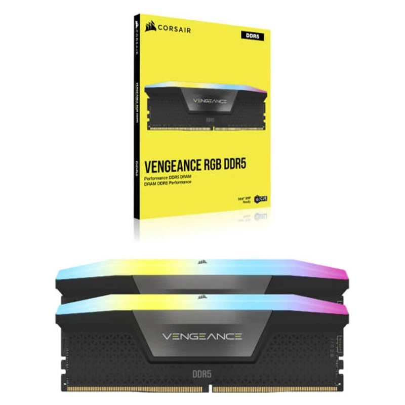 رم DDR5 کورسیر VENGEANCE RGB 32GB 5200 CL40 رم کورسیر مدل DDR5 VENGEANCE RGB ظرفیت 32 گیگابایت فرکانس 5200