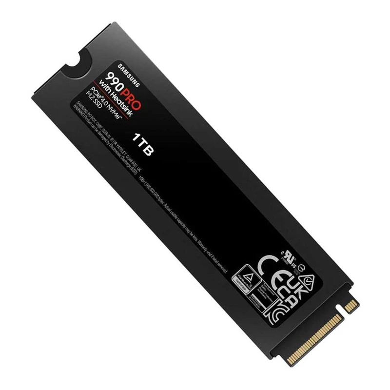 اس اس دی اینترنال PCIe Gen4 x4 سامسونگ مدل SSD SAMSUNG 990 PRO Heatsink 1TB M.2 ظرفیت 1 ترابایت اس اس دی اینترنال PCIe Gen4 سامسونگ مدل SAMSUNG 990 PRO Heatsink 1TB