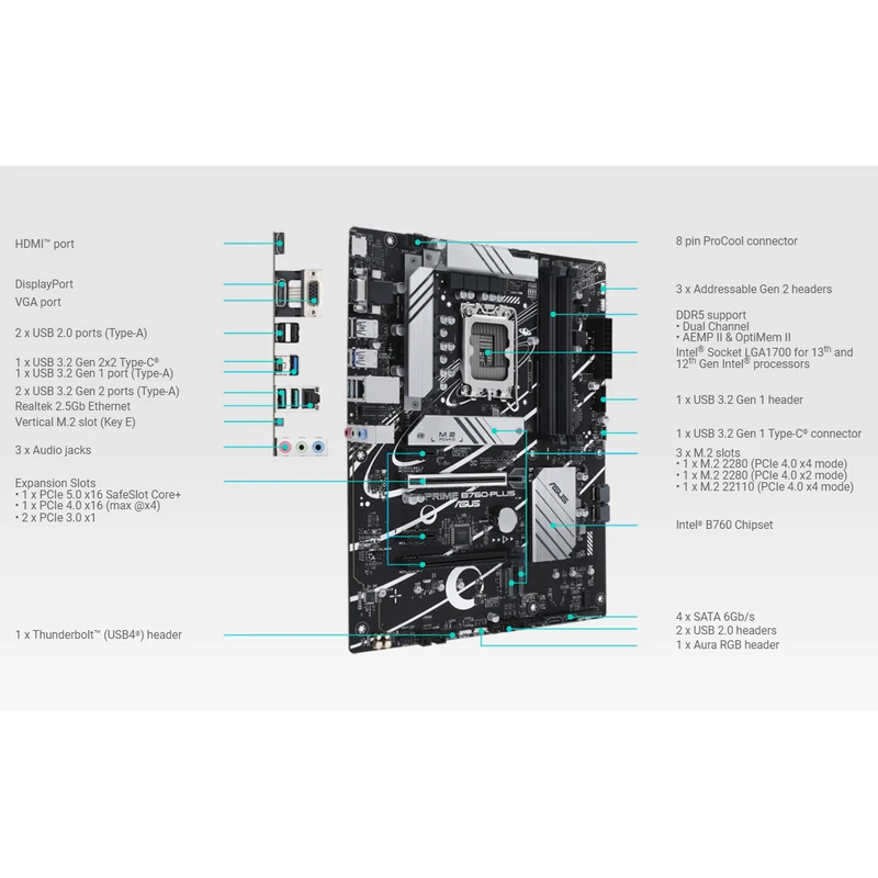 مادربرد ایسوس مدل PRIME B760-PLUS مادربرد ایسوس مدل ASUS PRIME B760-PLUS