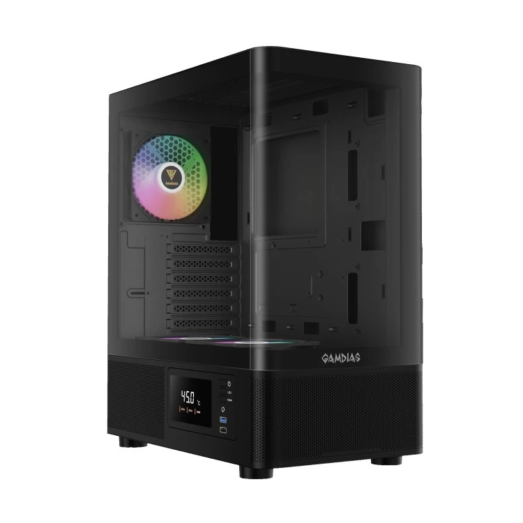 کیس گیمینگ GAMDIAS ATLAS E2 CG BK کیس گیمینگ گمدیاس مدل GAMDIAS ATLAS E2 CG رنگ مشکی